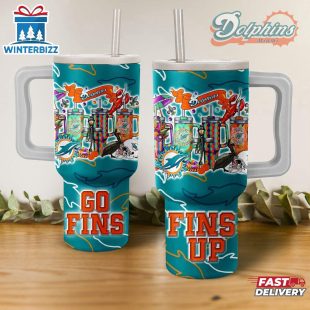 Miami Dolphins Nfl Tumbler 40Oz With Handle