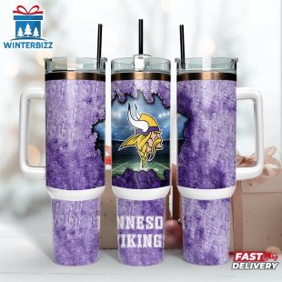 Minnesota Vikings Logo Team Tumbler 40Oz With Handle