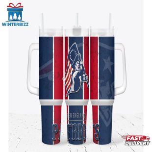 New England Patriots Football Tumbler 40Oz With Handle