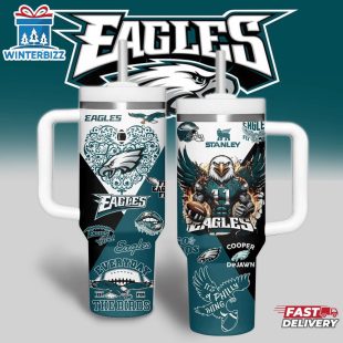 Philadelphia Eagles NFL Sports Tumbler 40Oz Handle Gift For Fans