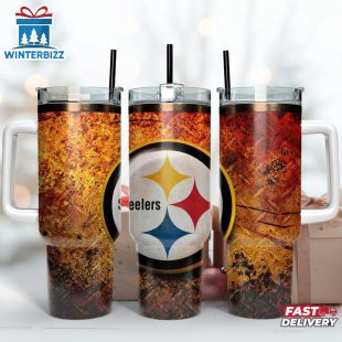 Pittsburgh Steelers Football Tumbler 40Oz With Handle