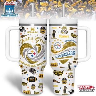 Pittsburgh Steelers NFL Sports Tumbler 40Oz Handle Gift For Fans