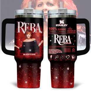 Reba McEntire Music Tumbler 40Oz Handle For Fan