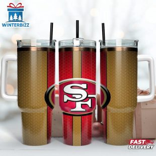 San Francisco 49Ers Football Tumbler 40Oz With Handle