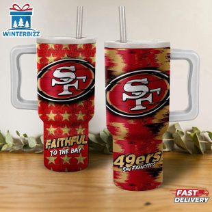 San Francisco 49Ers Nfl Tumbler 40Oz With Handle