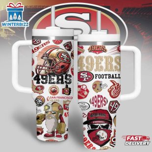 San Francisco 49ers Pattern Tumbler 40Oz Handle Gift For Fans