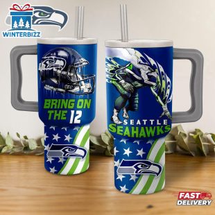 Seattle Seahawks Nfl Tumbler 40Oz With Handle