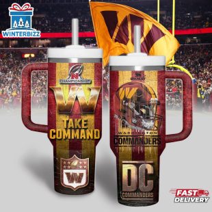 Washington Commanders NFL Sports Tumbler 40Oz Handle Gift For Fans