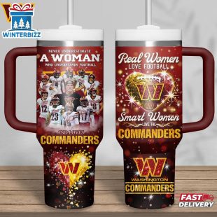 Washington Commanders NFL Team Tumbler 40Oz Handle Gift For Fans