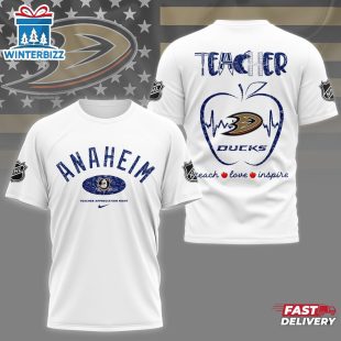 Anaheim Ducks NHL Teacher Appreciation Day All Over Print T-Shirt