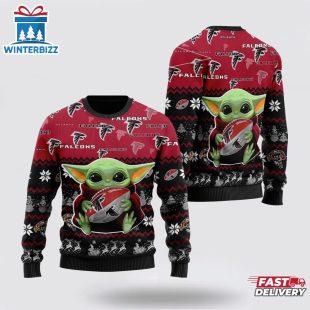 Baby Yoda Atlanta Falcons NFL Ugly Christmas Sweater