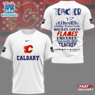 Calgary Flames NHL Teacher Pride All Over Print T-Shirt