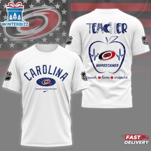 Carolina Hurricanes NHL Teacher Appreciation Day All Over Print T-Shirt