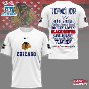 Chicago Blackhawks NHL Teacher Pride All Over Print T-Shirt