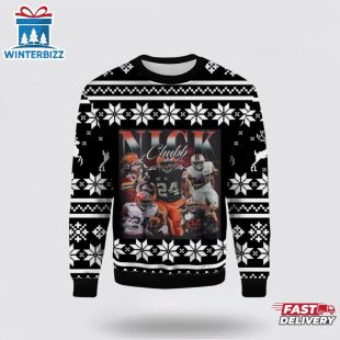 Cleveland Browns Nick Chubb Ugly Christmas Sweater