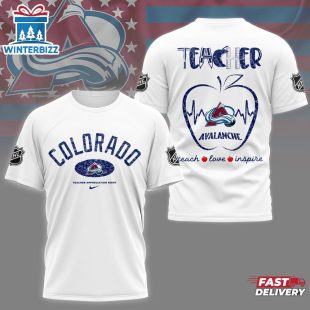 Colorado Avalanche NHL Teacher Appreciation Day All Over Print T-Shirt