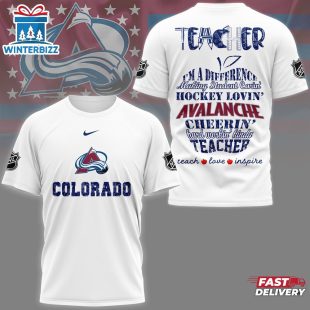 Colorado Avalanche NHL Teacher Pride All Over Print T-Shirt