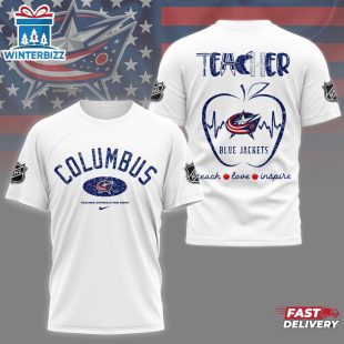 Columbus Blue Jackets NHL Teacher Appreciation Day All Over Print T-Shirt