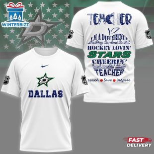 Dallas Stars NHL Teacher Pride All Over Print T-Shirt