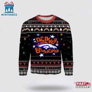 Denver Broncos Logo Star Ugly Christmas Sweater