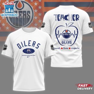 Edmonton Oilers NHL Teacher Appreciation Day All Over Print T-Shirt
