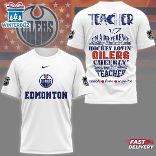 Edmonton Oilers NHL Teacher Pride All Over Print T-Shirt