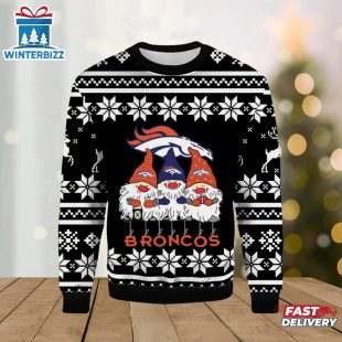 Gnome Fan Denver Broncos Ugly Christmas Sweater
