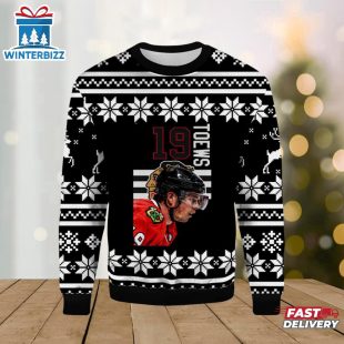 Jonathan Toews Chicago Blackhawks Ugly Christmas Sweater