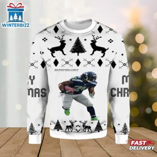 Marshawn Lynch Seattle Seahawks Ugly Christmas Sweater