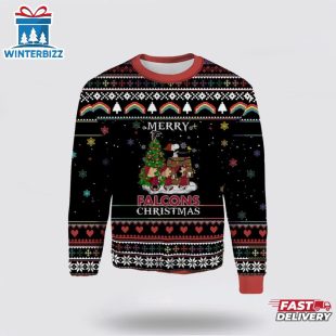Merry Atlanta Falcons Christmas Snoopy Ugly Christmas Sweater