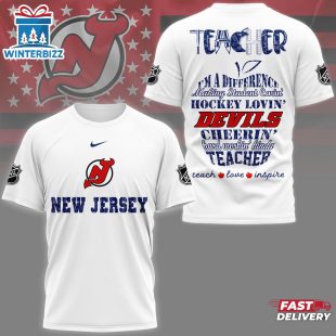 New Jersey Devils NHL Teacher Pride All Over Print T-Shirt