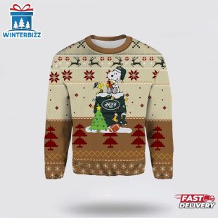 New York Jets Snoopy Ugly Christmas Sweater