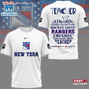 New York Rangers NHL Teacher Pride All Over Print T-Shirt