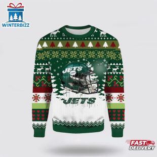 NFL New York Jets Helmet Ugly Christmas Sweater