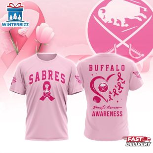 NHL Buffalo Sabres Pink Breast Cancer Awareness 3D T-Shirt For Fans