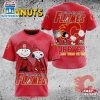 NHL Calgary Flames Peanuts 75th Anniversary 3D T-Shirt For Fans