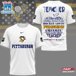 Pittsburgh Penguins NHL Teacher Pride All Over Print T-Shirt