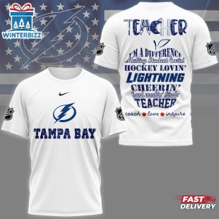 Tampa Bay Lightning NHL Teacher Pride All Over Print T-Shirt