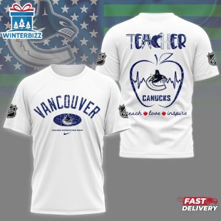 Vancouver Canucks NHL Teacher Appreciation Day All Over Print T-Shirt