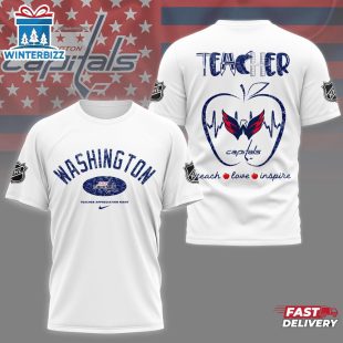 Washington Capitals NHL Teacher Appreciation Day All Over Print T-Shirt