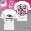 Baltimore Ravens NFL Firefighter Fight Breast Cancer 3D Shirt For Fans