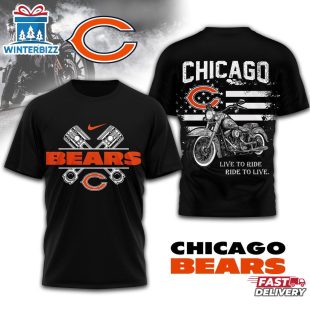 Chicago Bears NFL Biker 3D Shirt For Fans