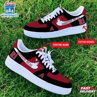 Custom Name Number Arizona Diamondbacks MLB Sport Air Force 1 Shoes