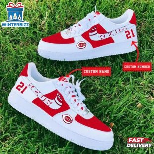 Custom Name Number Cincinnati Reds MLB Sport Air Force 1 Shoes