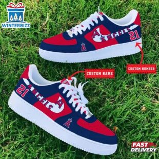 Custom Name Number Kansas City Royals MLB Sport Air Force 1 Shoes