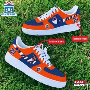 Custom Name Number New York Mets MLB Sport Air Force 1 Shoes