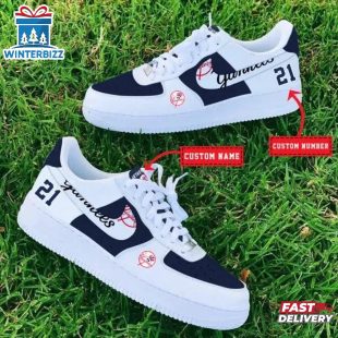 Custom Name Number New York Yankees MLB Sport Air Force 1 Shoes