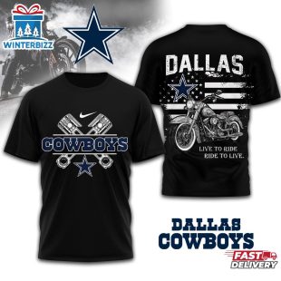 Dallas Cowboys NFL Biker 3D Shirt For Fans