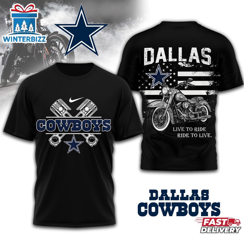 Dallas Cowboys NFL Biker 3D Shirt For Fans Dallas Cowboys NFL Biker 3D Shirt For Fans