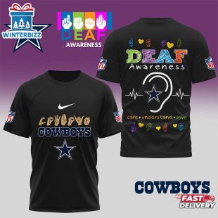 Dallas Cowboys NFL Deaf Awareness 3D Shirt For Fans
